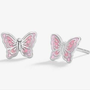 Pink Butterfly Stud Earrings